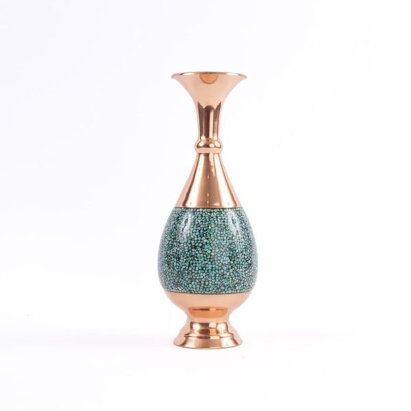 Elegant Firoozeh Koobi Turquoise Inlay Vase